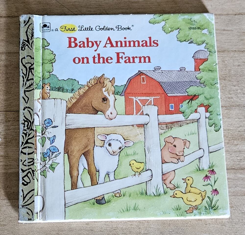 Vintage Baby Animals on the Farm, First Little Golden Book, Illustrated SMALL